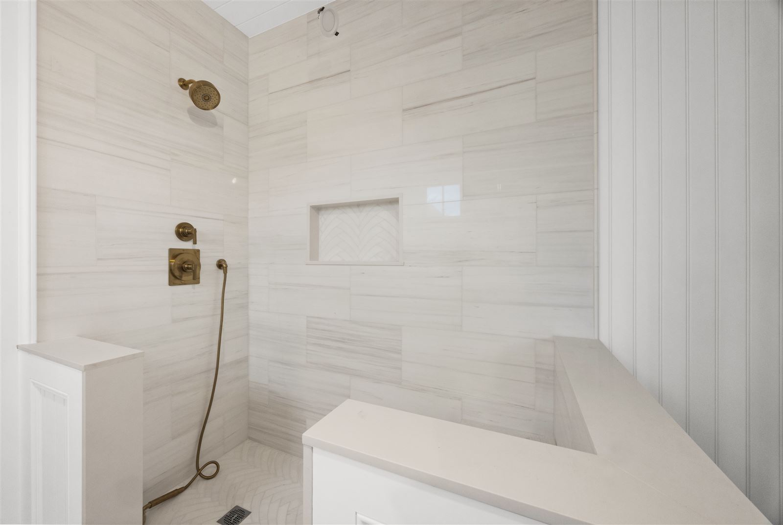 Spa shower in marble